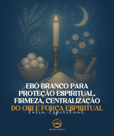 Ebó Branco para Proteção Espiritual, Firmeza, Centralização do Ori e Força Espiritual
